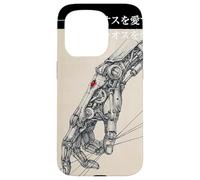 Mano mecánica Cyberpunk Japonesa - Gráfico de Estilo Vintage Carcasa para iPhone 15 Pro