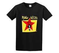 Mano Negra Manu Chao King of Bongo 1991 Album Cover T-Shirt Graphic tee Printed Top Mens Black Shirt L
