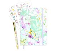 MANOA® Agenda 2026 "ALMA" Semana página en horizontal y hoja de líneas a la derecha - 168 Páginas - Incluye separadores mensuales- Tamaño tipo Moleskine (CON STICKERS Y BOLÍGRAFO)