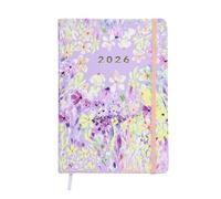 MANOA® Agenda 2026 "JACARANDA" Semana página en horizontal y hoja de notas semanal - 168 Páginas - Incluye separadores mensuales- Tamaño tipo Moleskine (SIN STICKERS)