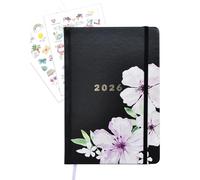 MANOA® Agenda 2026 "LUZ" Semana página en horizontal y hoja de notas a la derecha - 168 Páginas - Incluye separadores mensuales- Tamaño tipo Moleskine (CON STICKERS)