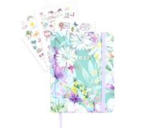 MANOA® Agenda pocket 2026 "ALMA" Semana vista - (B7+) 10 x 13 cm - 184 Páginas - Con separadores mensuales, hojas de anotaciones (Con Pegatinas)