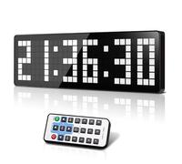 Manoive Temporizador de Gimnasio, 13.2" Grande Reloj de Pared Digital, LED Gym Timer con Countdown & Up Cronometro, Brillo Ajustable,Sportivo Timer con Control Remoto para Casa Fitness Oficina Cocina