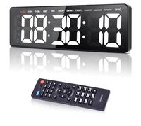 Manoive Temporizador Multifunción para Gimnasio- 13" Gran Reloj Pared Digital LED con Cronómetro Countdown/Up, Brillo/Volumen Ajustable,Control Remoto,Modos HIIT/Tabata/FGB/EMOM/MMA para Casa Garaje