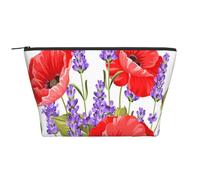 Manojo de Lavanda y Amapola, Bolsa de artículos de tocador Bolsa de Maquillaje Bolsa de cosméticos Bolsa de artículos de tocador de Viaje portátil