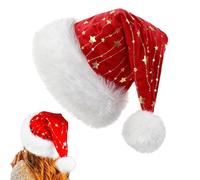 Manolyee Sombrero De Navidad Para Adultos | De Cabeza Clásica,Gorro De Santa De Peluche Para Adultos Decoración Navideña | Para Fiesta Reunión Fotografía Desfile Año Nuevo Familia Y Amigos Madre Y