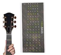 Manolyee traste Guitarra para Pegatinas bajo Color - Etiqueta engomada fácil Leer la Nota la Guitarra | Pegatina Mapa traste para niños, sin Pegamento, fácil aplicar