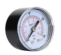 Manómetro Axial Manómetros Axiales Industriales Montaje Posterior 1/8 BSPT Manómetro Mecánico para Aire Aceite Presión de Agua, Manómetros (0-200 psi, 0-14 bar)