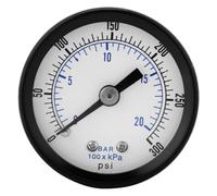 Manómetro de 1/8, 300 Psi, Medidor de Presión Mecánico Con Dial de Doble Escala 0-20Bar (0-300Psi), Mini Manómetro para Agua Y Aceite Con Carcasa Metálica, 1/8 Bspt, para Combustible, Aire Y Líquidos