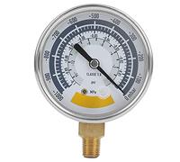 Manómetro de acero inoxidable para bomba de vacío: medición precisa 0-14psi Conector NPT 1/8 pulgadas - Medición en casa