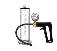 Manómetro de Cilindro de Piso con Brida Equipo Profesional de Ejercicios para Entrenamiento de Resistencia del Pene, Bombas de vacío Manuales(9 * 2.5in)