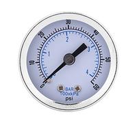 Manómetro de presión, 0-60psi 0-4bar 1/8 "BSPT Manómetro de Rosca Manómetro de presión hidráulica Redonda para medir la presión de Agua, Aire y Aceite