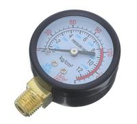 Manómetro de Presión 1/4 Npt, Radial Vertical, 0-180 Psi | Tipo Esfera, Roscado Mecánico, Diseño Compacto, para Talleres y Mantenimiento Neumático, Negro