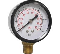 Manómetro de presión, 6 bar - mide presión con precisión, fácil de leer, ideal para sistemas hidráulicos y neumáticos. *