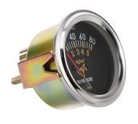 Manómetro de Presión de Aceite Metálico Negro 52mm para Automóvil | Lectura Precisa en Tablero, Instalación para Diagnóstico del Motor, Repuesto para Coches y Mecánicos