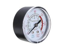Manómetro de presión de aire de barra roscada 0-180 PSI 0-12 Manómetro de doble escala for compresor de aire Fluido hidráulico neumático