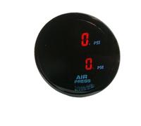 Manómetro de presión de aire digital doble de 52 mm con LED ROJO, manómetro de suspensión neumática PSI con 2 sensores eléctricos NPT de 1/8"(2 meters sensor wire)
