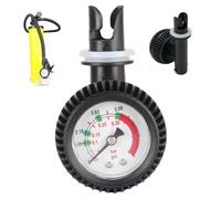 Manómetro de presión de bote inflable, 0-5 PSI PVC y medidor de presión de aire de silicona para kayaks surf de tablas de surf barcos inflables