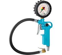 Manómetro de presión de neumáticos HAZET 9041-1 I Rango de medición: 0-12 bar, longitud de la manguera: 400 mm, diámetro: 63 mm I Manómetro de presión de neumáticos para coches, motos y mucho más