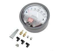 Manómetro de presión diferencial, manómetro analógico para HVAC de sala limpia, medidor de aire 0-300Pa, caja de aluminio, antivibración, gris (0-300pa)