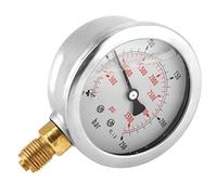 Manómetro de presión hidráulica, 0-250 Bar 0-3750 PSI G1 / 4 63 mm Mini medidor de presión de dial Instrumento de manómetro de doble escala para agua, aceite, combustible