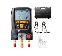 Manómetro de Presión Testo 550 para Refrigeración - Juego de Manómetros con Sonda de Potencia y 2pcs Sondas de Abrazadera