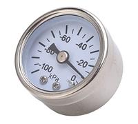 Manómetro De Vacío Componente Neumático Lleno De Líquido Con Esfera De Acero Inoxidable De 1/8 De Pulgada (-100 KPa ~ 0 KPa) Para Colectores De Aire Acondicionado, HVAC, Prueba De Vacío De Bomba Aire