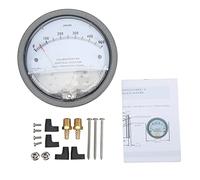 Manómetro diferencial ZenithAur con precisión de ±2% a ±4%, cuerpo de aluminio, rosca hembra NPT de 1/8 pulgadas para medir presión positiva y negativa en HVAC