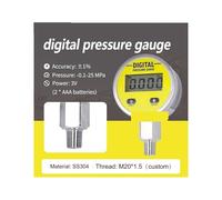 Manómetro, Digital Pressure Gauge MD-S260 LCD Stainless Steel Battery Powered Oil Water Air Sensor G1/4 M20-1.5 Portable Industrial(M20-1.5,0-10Bar)