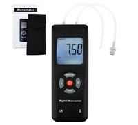Manómetro digital profesional, medidor portátil de presión de aire/vacío portátil de aire 11 unidades con luz de fondo, ± 13.78kPa ± 2PSI, adecuado para presión diferencial de 1-2 tuberías