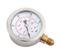 Manómetro hidráulico, 0-250Bar 0-3750PSI G1/4 Medidor de presión de agua hidráulico con dial de 63 mm para prueba de presión de aceite de agua, gas y aire