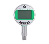 Manómetro Hidráulico Digital, Acero Inoxidable, Montaje Inferior 4.5V 1.6MPa - Pantalla Dinámica 5 Niveles, Compensación Térmica, Uso en Agua y Gas