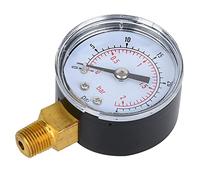 Manómetro Mecánico Conexión Inferior BSPT de 1/8 Pulgadas para Manómetro Mecánico de Agua, Aceite y Aire (0-30 psi, 0-2 bar)