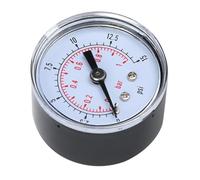 Manómetro Mecánico de Doble Escala, Caja Metálica para Aire, Aceite, Agua, Conexión Trasera 1/8 BSPT (0-15 psi, 0-1 bar)