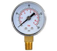 Manómetro mecánico, manómetro BSPT de 1/8 de pulgada para aire, aceite y agua(0-160psi,0-11bar)