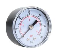 Manómetro mecánico Manómetro Herramienta de medición 1/8inch BSPT Conexión posterior para medición de agua, aceite y aire(0-60psi,0-4bar)