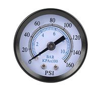 Manómetro Mini 40mm - Doble Escala Bar/PSI, Presión Neumáticos, Carcasa Metálica, Rosca NPT 1/8, Portátil y Preciso, Ideal para Bicicleta y Compresor