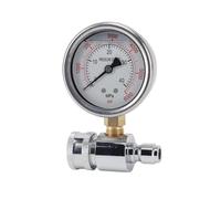 Manómetro para hidrolimpiadora con doble escala 6000 PSI 3/8" conexión rápida