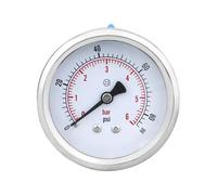 Manómetro seco Manómetros de presión Seca de 60 mm (2,5"), manómetro de vacío Trasero, de 1 a 0 Bar, de 0 a 600 Bar, manómetros hidráulicos de presión de Agua y Aceite.(NPT 1-4,0-100bar)