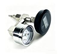 Manómetro Termómetro for Máquina de Café Semiautomática E61, Kit de Accesorios de Modificación de Cabezal de Infusión(White)
