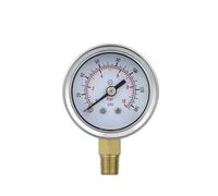 Manómetros manomete 40 mm Conexión de rosca 1/8 Caja de acero inoxidable Junta de cobre Medidor de llenado de aceite hidráulico Manómetro(M10-1,0-40bar)