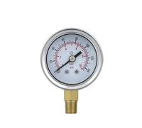 Manómetros manomete 40 mm Conexión de rosca 1/8 Caja de acero inoxidable Junta de cobre Medidor de llenado de aceite hidráulico Manómetro(M10-1 With oil,0-10bar)