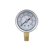 Manómetros manomete 40 mm Conexión de rosca 1/8 Caja de acero inoxidable Junta de cobre Medidor de llenado de aceite hidráulico Manómetro(BSP(G) 1-8 With oil,0-60bar)