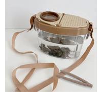 MANON ROSA Caja transportadora de tortugas, colección de insectos, contenedor de observación de insectos para viajes, kit de explorador de naturaleza al aire libre (marrón)