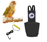 MANON ROSA Juego de correa de pañales para pájaros, lavables, reutilizables, hechos a mano, capa interior impermeable, protector para loros, periquitos, guacamayos, periquitos, canarios (negro1