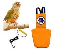 MANON ROSA Juego de correa de pañales para pájaros, lavables, reutilizables, hechos a mano, capa interior impermeable, protector para loros, periquitos, guacamayos, periquitos, canarios (naranja1