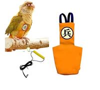 MANON ROSA Juego de correa de pañales para pájaros, lavables, reutilizables, hechos a mano, capa interior impermeable, protector para loros, periquitos, guacamayos, periquitos, canarios (naranja2