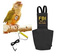 MANON ROSA Juego de correa de pañales para pájaros, lavables, reutilizables, hechos a mano, capa interior impermeable, protector para loros, periquitos, guacamayos, periquitos, canarios (negro2