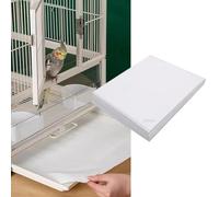 MANON ROSA Papel para jaula de pájaros, 100 piezas desechables no tejidas, precortados, absorbentes, a prueba de fugas, accesorios de limpieza para jaula de pájaros (rectangular (41 cm de largo x 43
