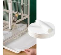 MANON ROSA Papel para jaula de pájaros, 100 piezas desechables no tejidas, precortados, absorbentes, a prueba de fugas, accesorios de limpieza para jaula de pájaros (redondo (15.4 pulgadas de
